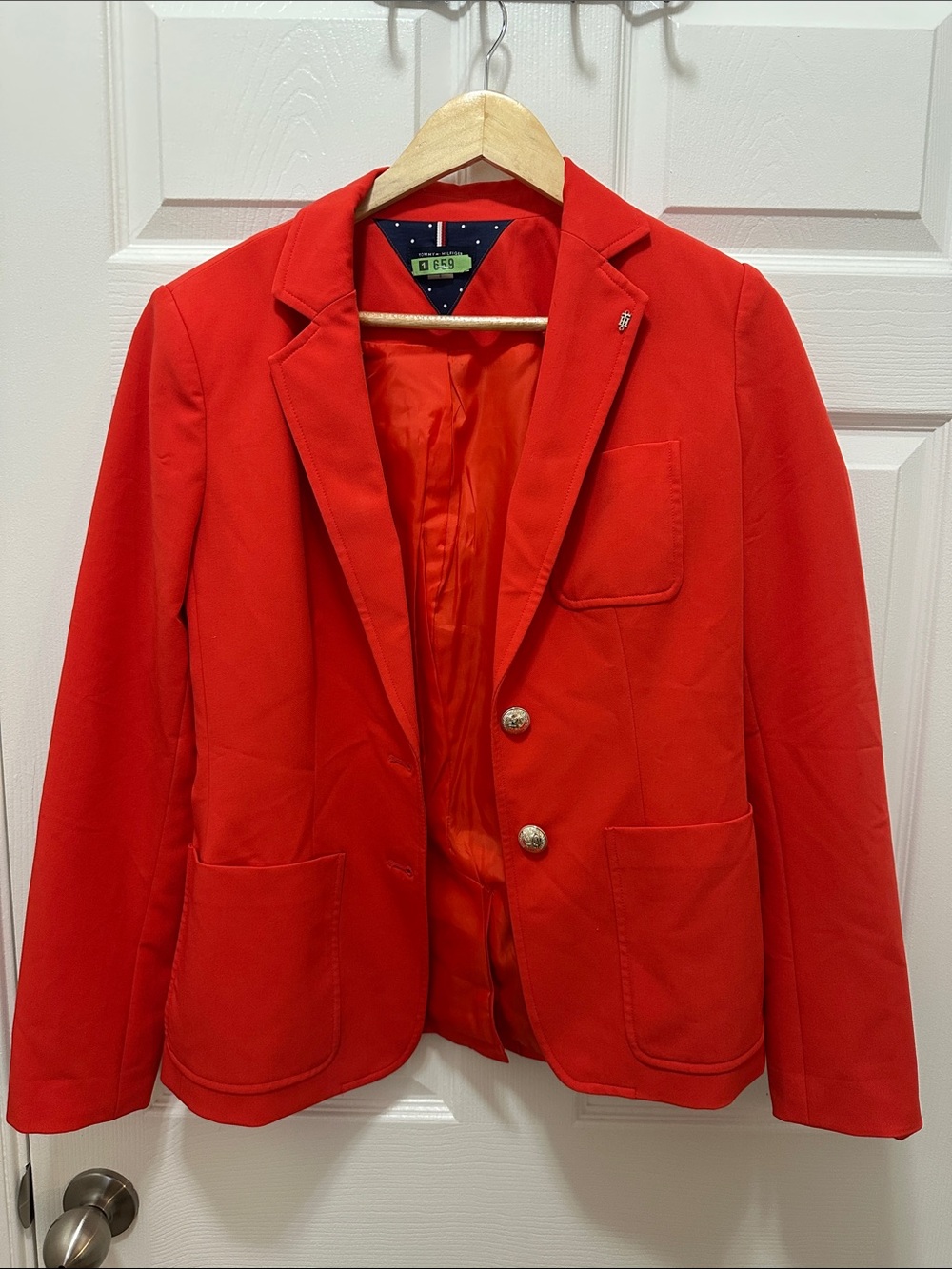 Tommy Hilfiger Bright Red Women's Blazer Jacket